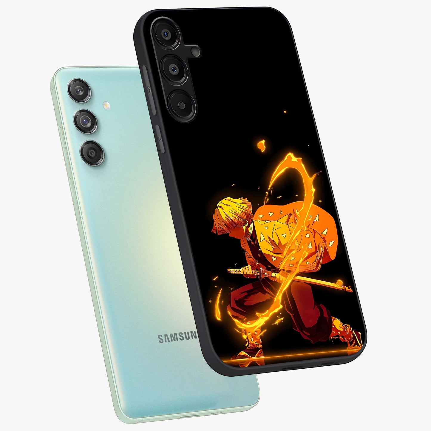 Thunder Flame Execution Glass Case displayed in angled mockup highlighting dramatic fire themed design with intense fantasy aesthetic.