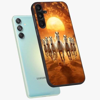 Wild Sunset Majesty Glass Case displayed in angled mockup highlighting vibrant sunset sky design with scenic aesthetic.