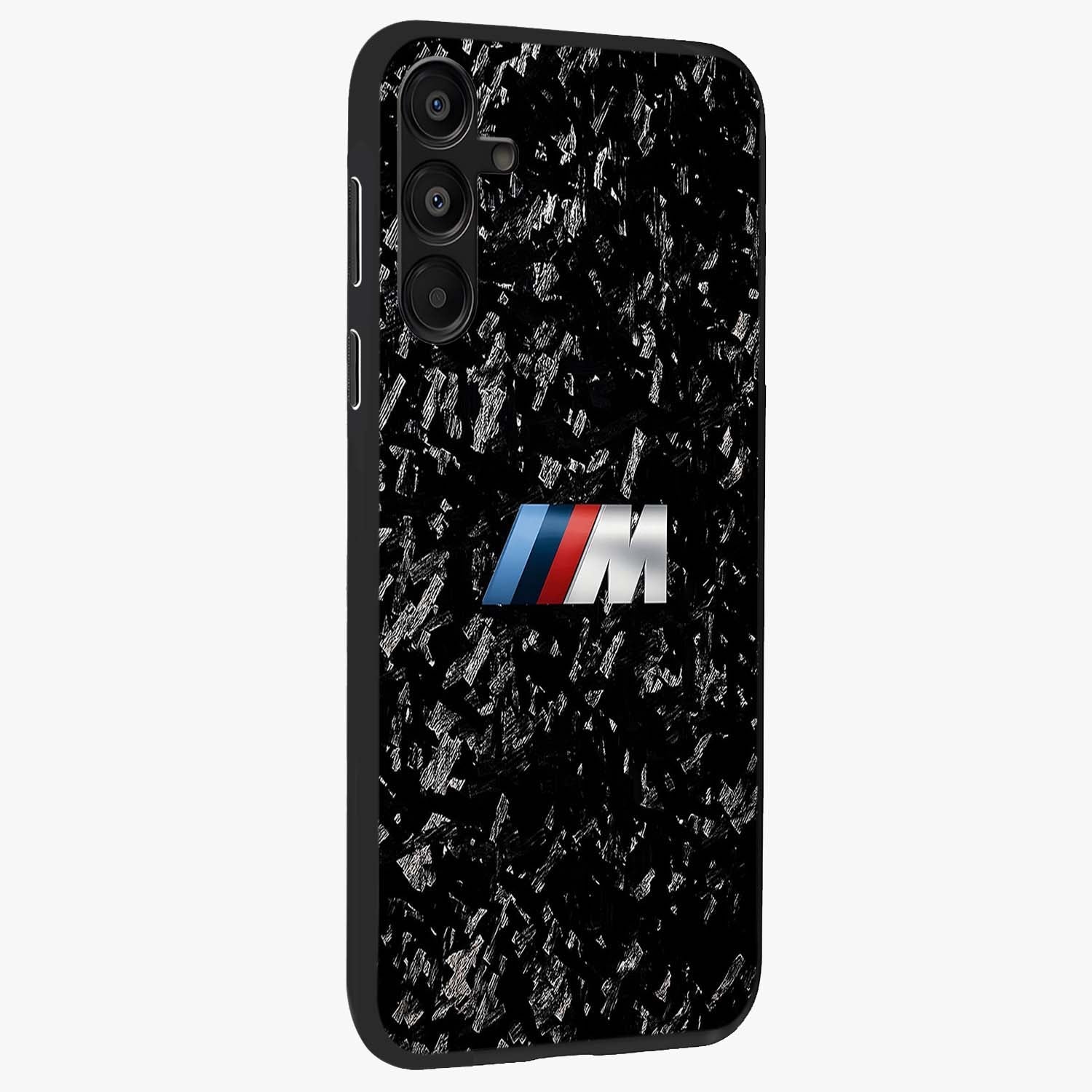 Carbon Speed Mark Glass Case upright view showcasing modern carbon speed graphic with bold automotive theme.