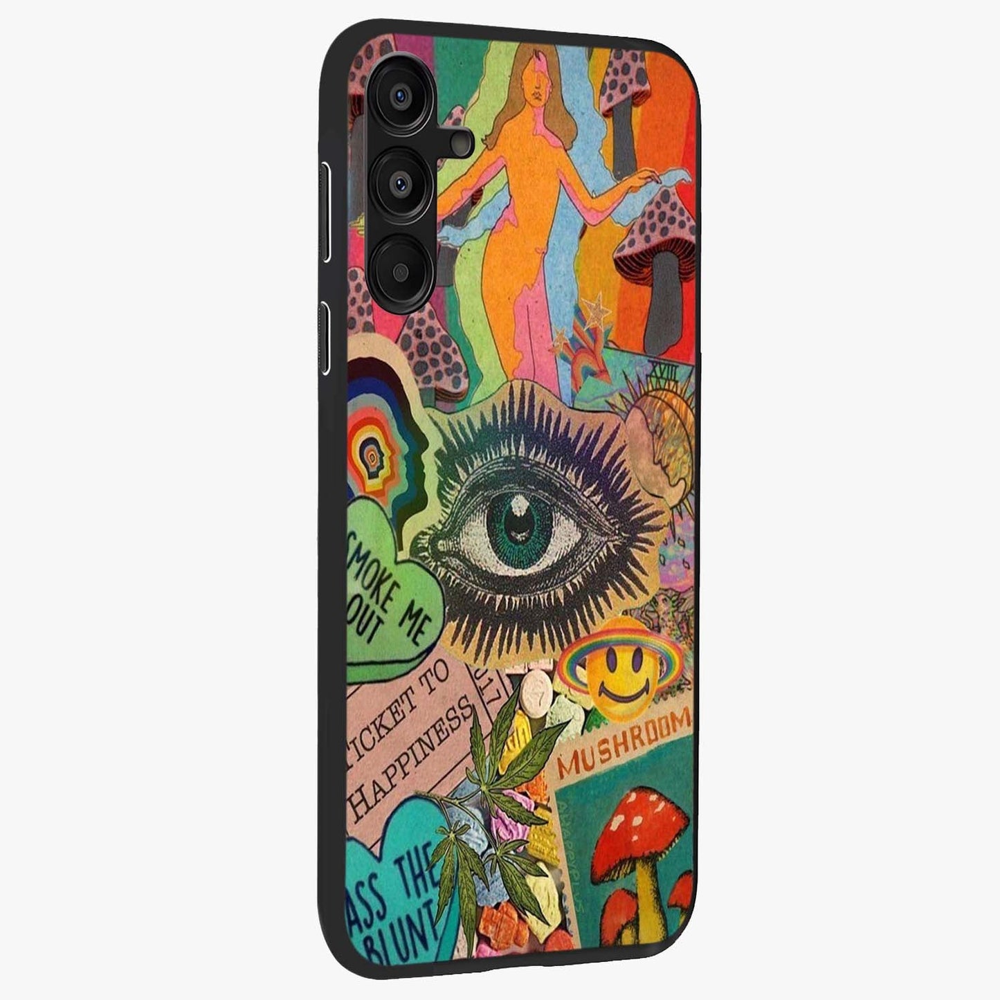 Mystic Eye Wonderland Glass Case upright view showcasing symbolic eye artwork with mysterious fantasy theme.