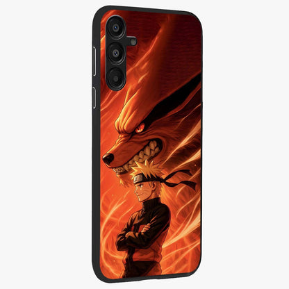 Nine Tails Legacy Glass Case upright view showcasing dramatic nine-tails artwork with intense anime themed design.