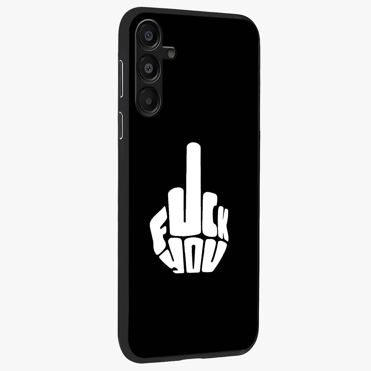 Rebel Mode On Glass Case upright view showcasing striking statement artwork with bold rebellious theme.
