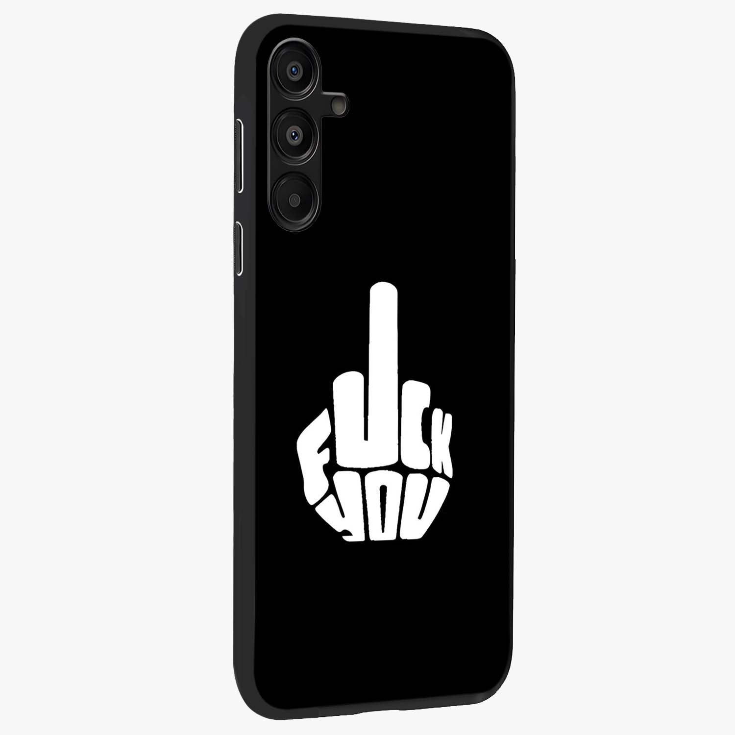 Rebel Mode On Glass Case upright view showcasing striking statement artwork with bold rebellious theme.
