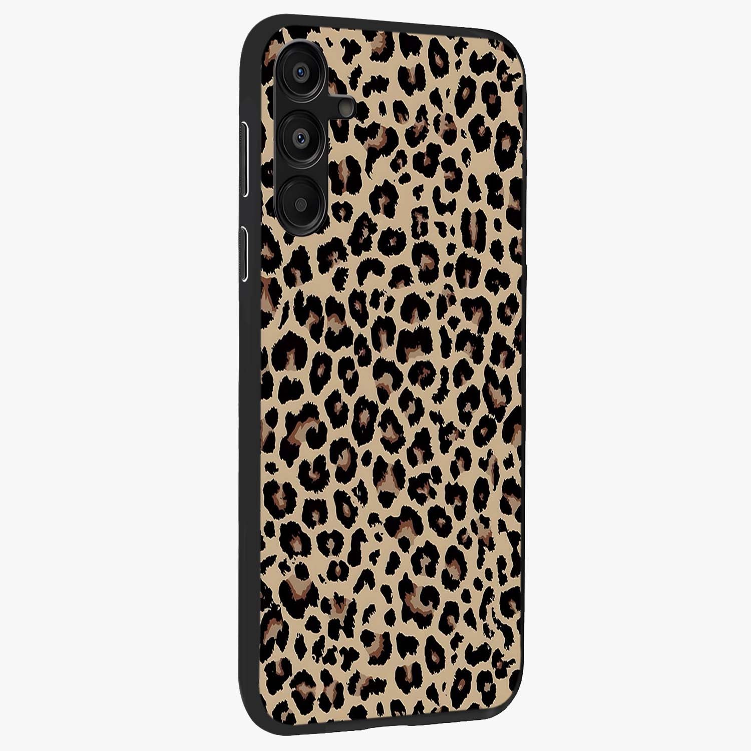 Savage Chic Pattern Glass Case upright view showcasing trendy decorative artwork with edgy fashion theme.