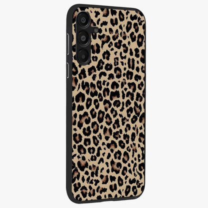 Savage Chic Pattern Glass Case upright view showcasing trendy decorative artwork with edgy fashion theme.