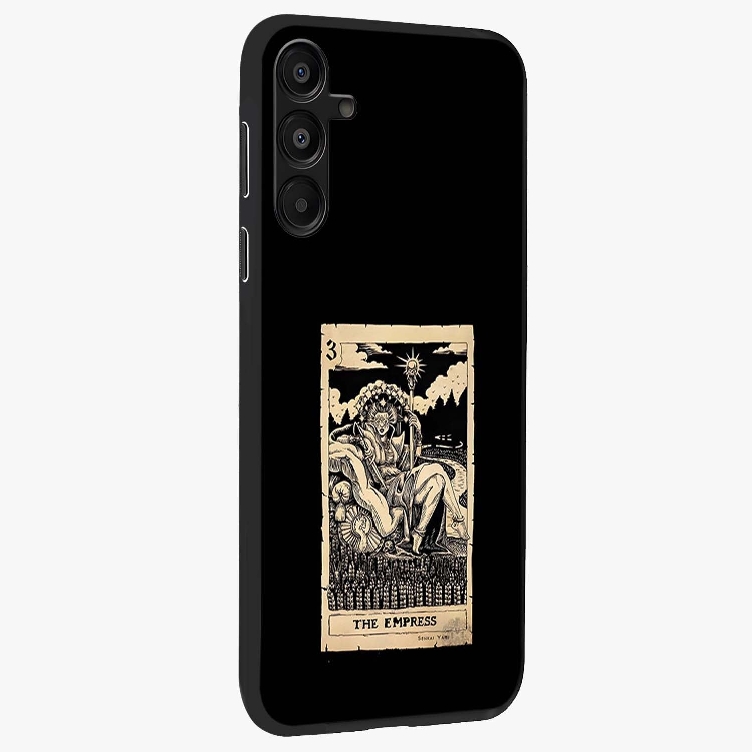 The Empress Glass Case upright view showcasing powerful empress themed artwork with luxurious artistic theme.