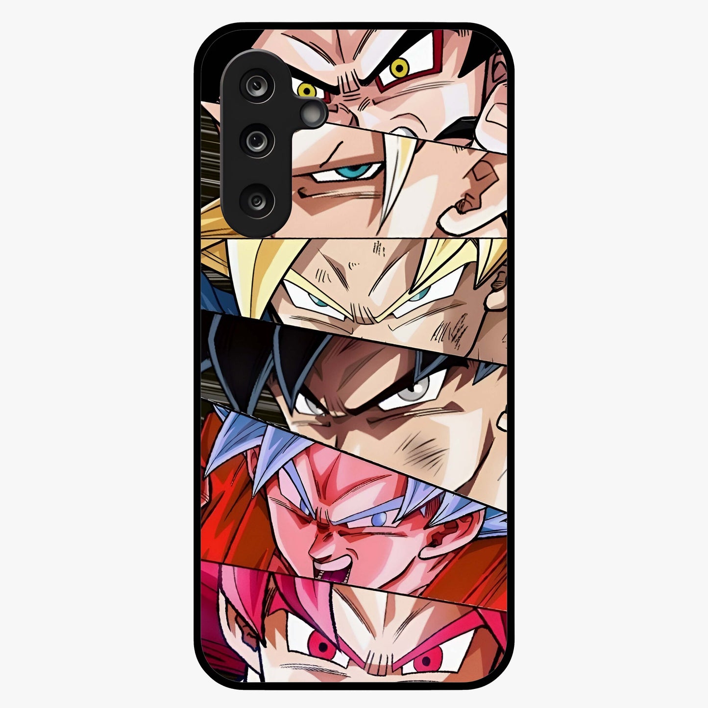 Anime Character Glass Case showing flat back view with vibrant anime artwork and glossy glass finish.