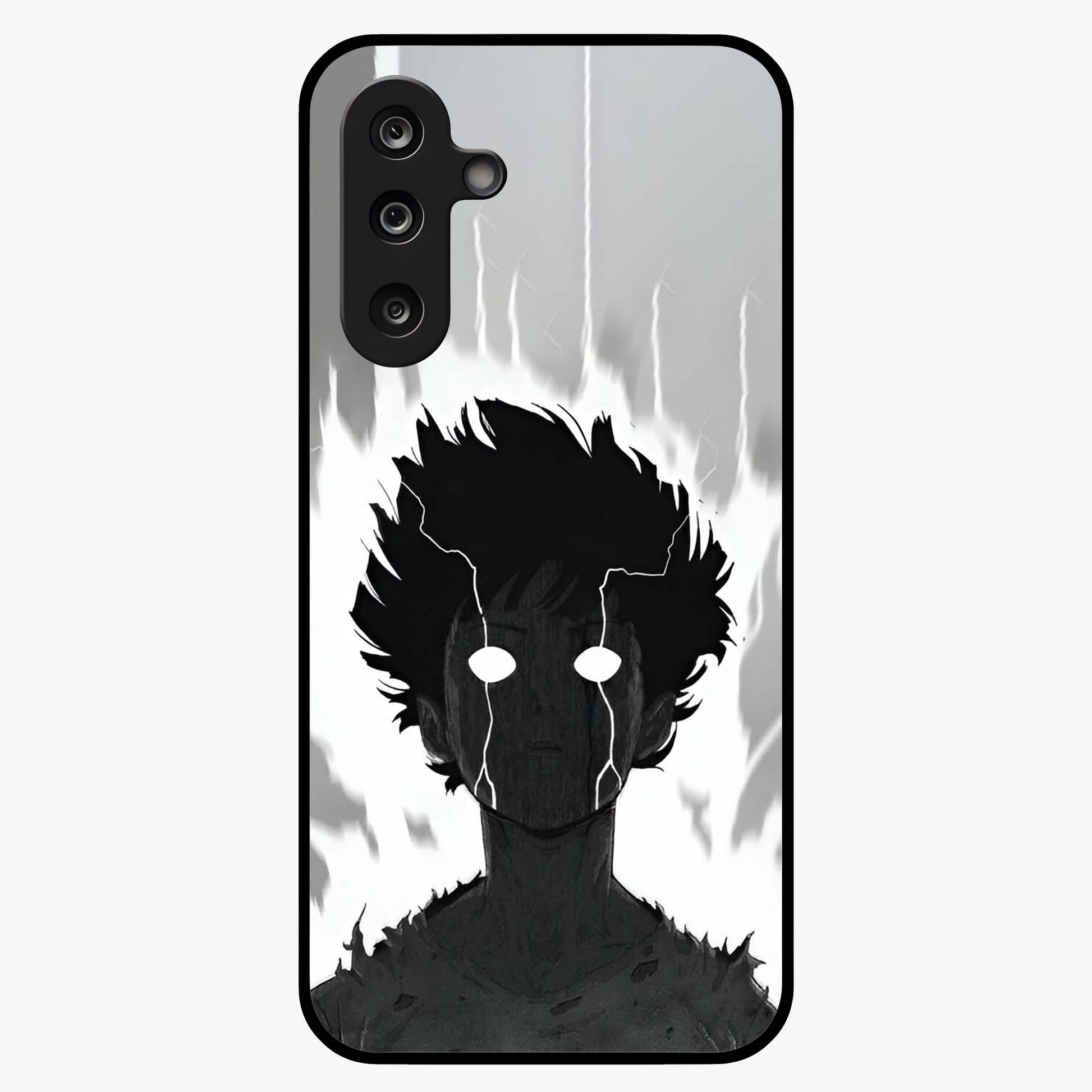 Awakened Inner Rage Glass Case showing flat back view with intense artistic artwork and glossy glass finish.