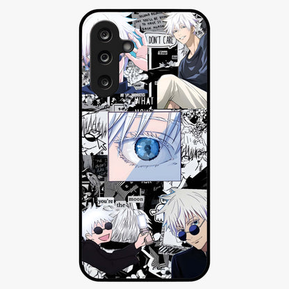 Infinity Sorcerer Chaos Glass Case showing flat back view with mystical sorcerer themed artwork and glossy glass finish.