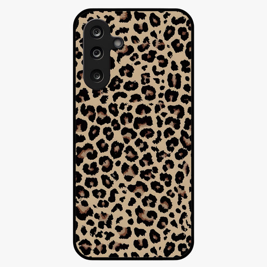 Savage Chic Pattern Glass Case showing flat back view with stylish patterned artwork and glossy glass finish.