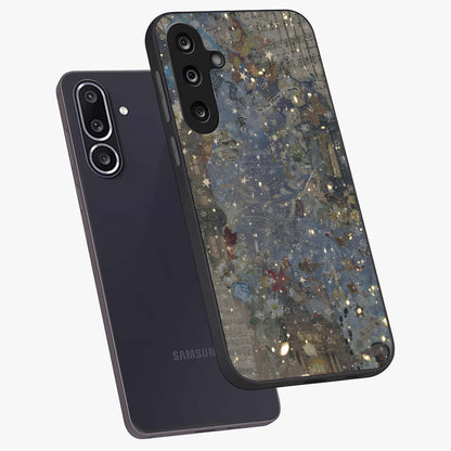 Aesthetic Astrolophia Glass Case displayed in angled mockup highlighting artistic aesthetic elements and smooth glass surface.