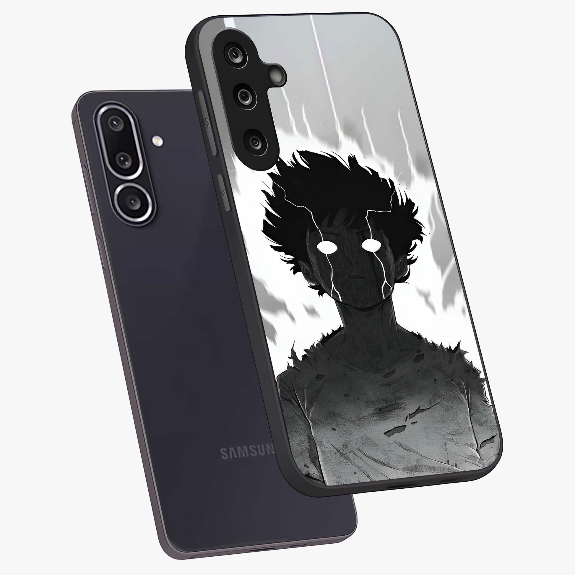 Awakened Inner Rage Glass Case displayed in angled mockup highlighting powerful graphic design and bold artistic theme.