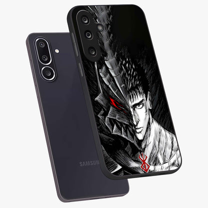 Berserker Blood Oath Glass Case displayed in angled mockup highlighting dark fantasy graphic design and powerful theme.