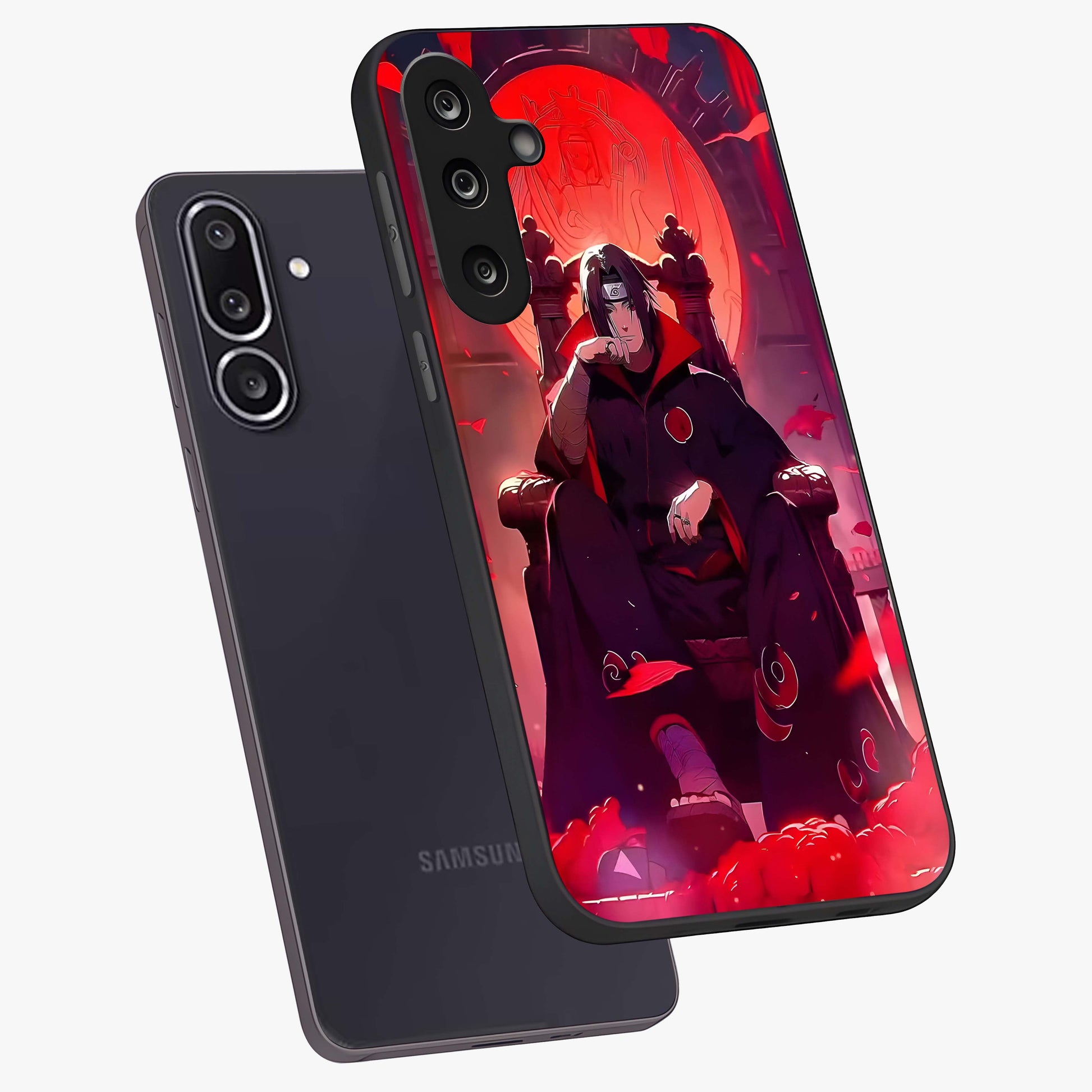Blood Moon Sovereign Glass Case displayed in angled mockup highlighting dark celestial moon design and dramatic theme.