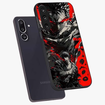 Demon Sword Resolve Glass Case displayed in angled mockup highlighting powerful demon sword illustration with dark fantasy aesthetic.