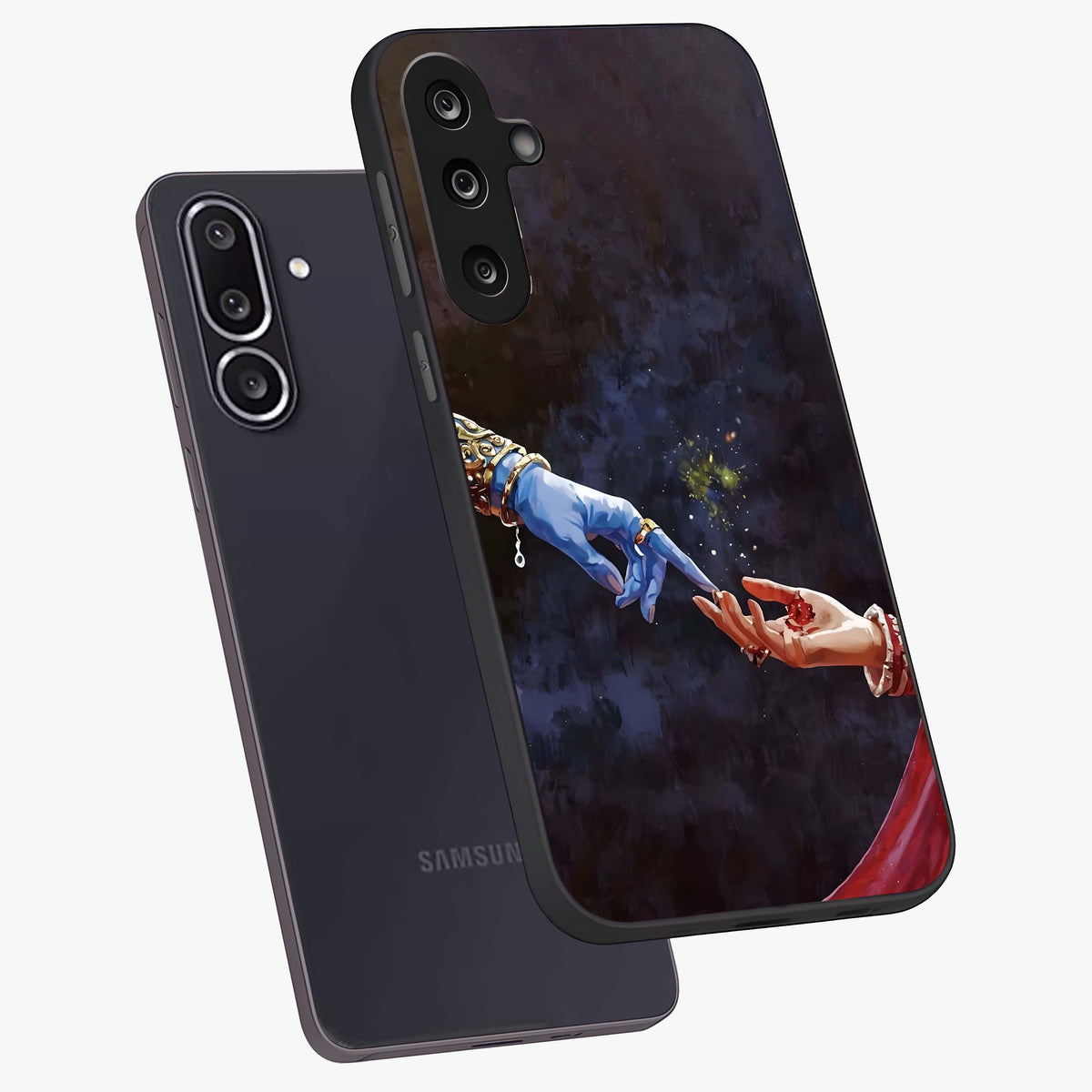 Divine Touch Eternal Glass Case displayed in angled mockup highlighting elegant divine inspired design with calm aesthetic style.
