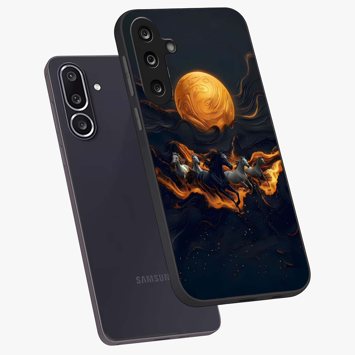 Golden Royal Heritage Glass Case displayed in angled mockup highlighting luxurious heritage design with golden aesthetic style.