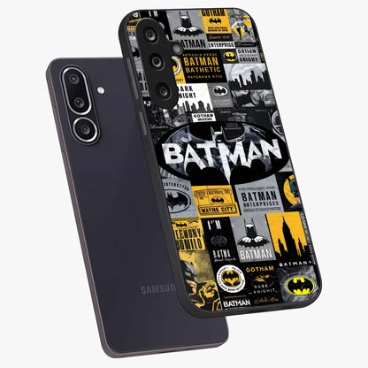 Knight Gotham Rise Glass Case displayed in angled mockup highlighting powerful knight silhouette design with dramatic aesthetic.