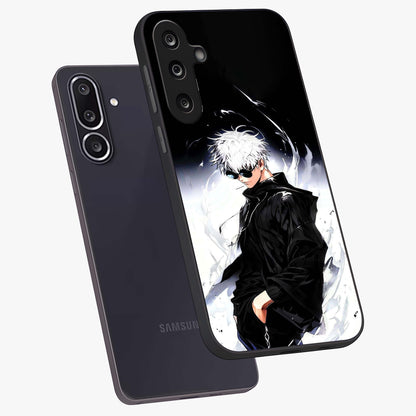 Limitless Shadow King Glass Case displayed in angled mockup highlighting dramatic dark hero design with intense aesthetic.