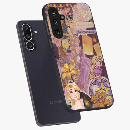 Magical Tangled Dream Glass Case displayed in angled mockup highlighting whimsical fantasy design with magical aesthetic.