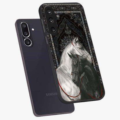 Majestic Ride Legacy Glass Case displayed in angled mockup highlighting sleek vehicle design with bold racing aesthetic.