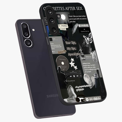 Midnight Love Echo Glass Case displayed in angled mockup highlighting elegant love inspired design with deep aesthetic style.
