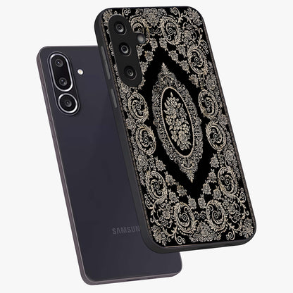 Noir Bloom Elegance Glass Case displayed in angled mockup highlighting refined flower design with stylish noir aesthetic.