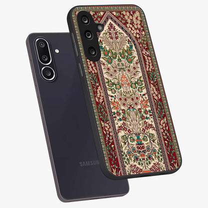 Persian Inspired Glass Case displayed in angled mockup highlighting intricate traditional design with elegant cultural aesthetic.