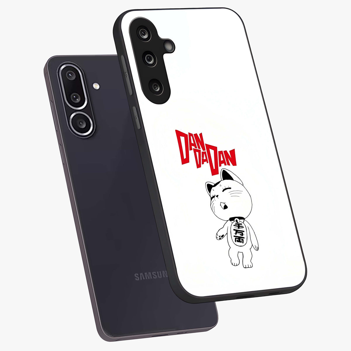 Playful Spirit Charm Glass Case displayed in angled mockup highlighting lively decorative design with playful aesthetic style.