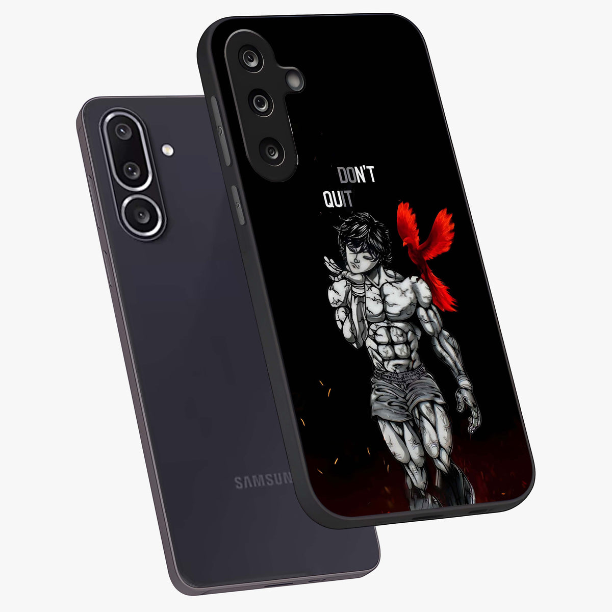 Rise Beyond Limits Glass Case displayed in angled mockup highlighting inspiring message design with modern aesthetic style.