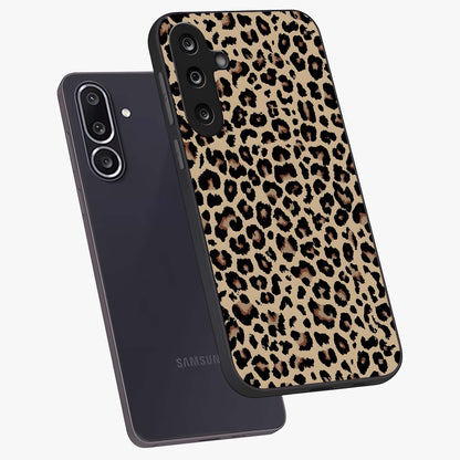 Savage Chic Pattern Glass Case displayed in angled mockup highlighting bold fashion inspired design with chic aesthetic.