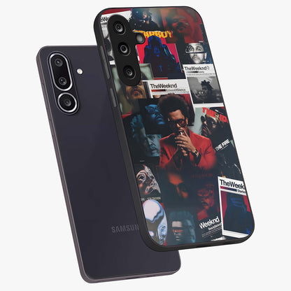 The Weeknd Glass Case displayed in angled mockup highlighting stylish pop culture inspired design with modern aesthetic.