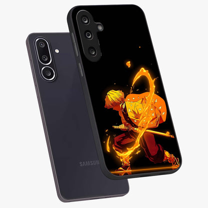 Thunder Flame Execution Glass Case displayed in angled mockup highlighting dramatic fire themed design with intense fantasy aesthetic.