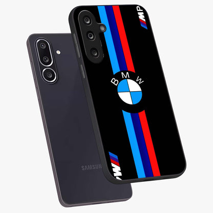 Turbo BMW Beast Glass Case displayed in angled mockup highlighting sleek racing car design with bold automotive aesthetic.