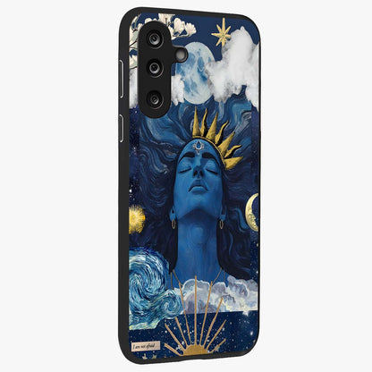 Aesthetic Lord Shiva Glass Case upright view showcasing powerful Lord Shiva artwork with devotional theme.