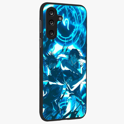 Cursed Energy Clash Glass Case upright view showcasing dramatic clash artwork with bold supernatural theme.