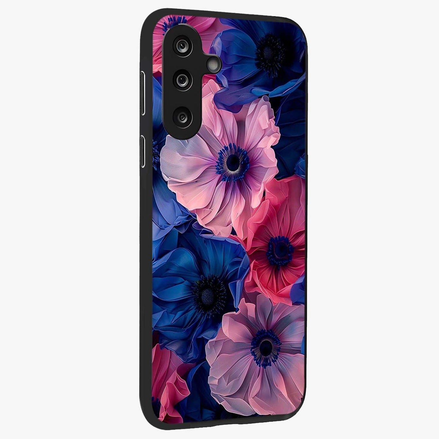 Flower Paper Art Pattern Glass Case upright view showcasing decorative paper floral artwork with creative craft style.