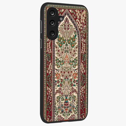 Persian Inspired Glass Case upright view showcasing decorative Persian artwork with rich heritage theme.