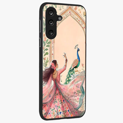 Royal Grace Muse Glass Case upright view showcasing stylish artistic artwork with sophisticated royal theme.
