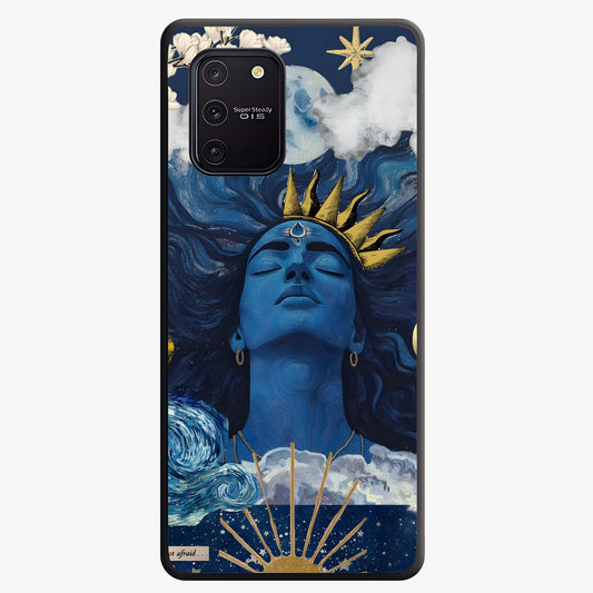 Aesthetic Lord Shiva Glass Case showing flat back view with divine Shiva artwork and glossy glass finish.