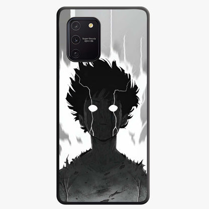 Awakened Inner Rage Glass Case showing flat back view with intense artistic artwork and glossy glass finish.
