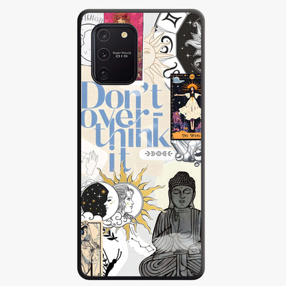 Ethereal Thoughts Glass Case showing flat back view with dreamy artistic artwork and glossy glass finish.