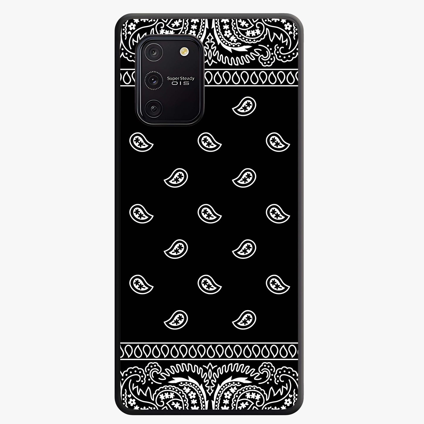Retro Rebel Threads Glass Case showing flat back view with vintage street style artwork and glossy glass finish.