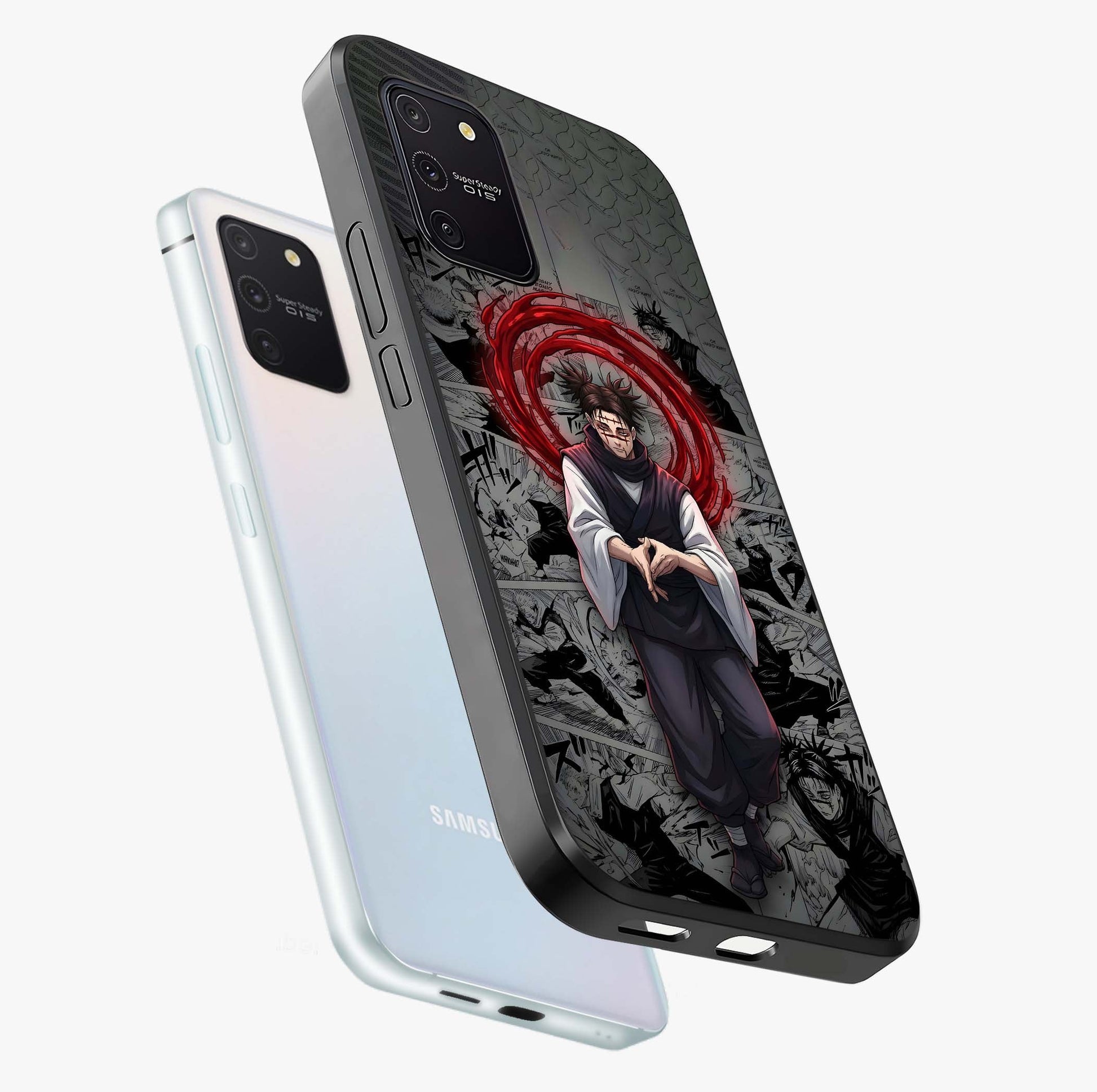 Cursed Ritual Ascension Glass Case displayed in angled mockup highlighting mystical ritual illustration with supernatural aesthetic.
