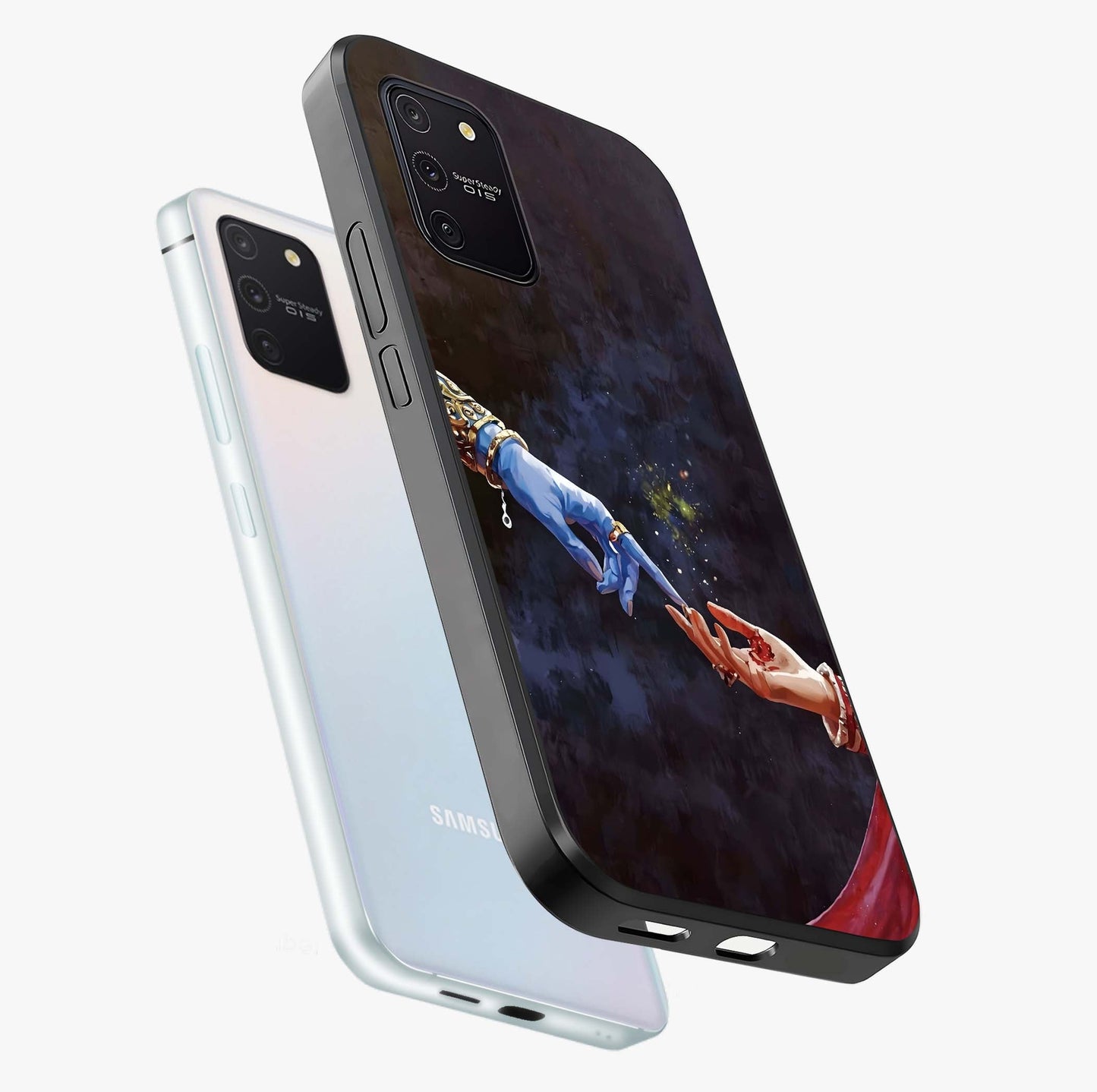 Divine Touch Eternal Glass Case displayed in angled mockup highlighting elegant divine inspired design with calm aesthetic style.