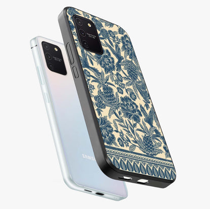 Heirloom Wild Bloom Glass Case displayed in angled mockup highlighting botanical bloom design with classic aesthetic style.