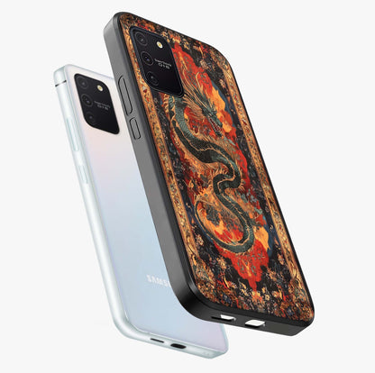Inferno Dragon Soul Glass Case displayed in angled mockup highlighting powerful dragon illustration with inferno aesthetic.