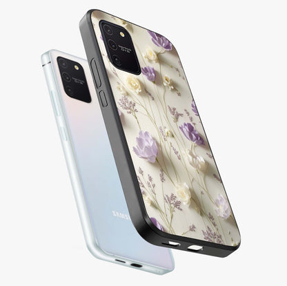 Lilac Breeze Harmony Glass Case displayed in angled mockup highlighting calm lilac breeze design with soothing aesthetic style.