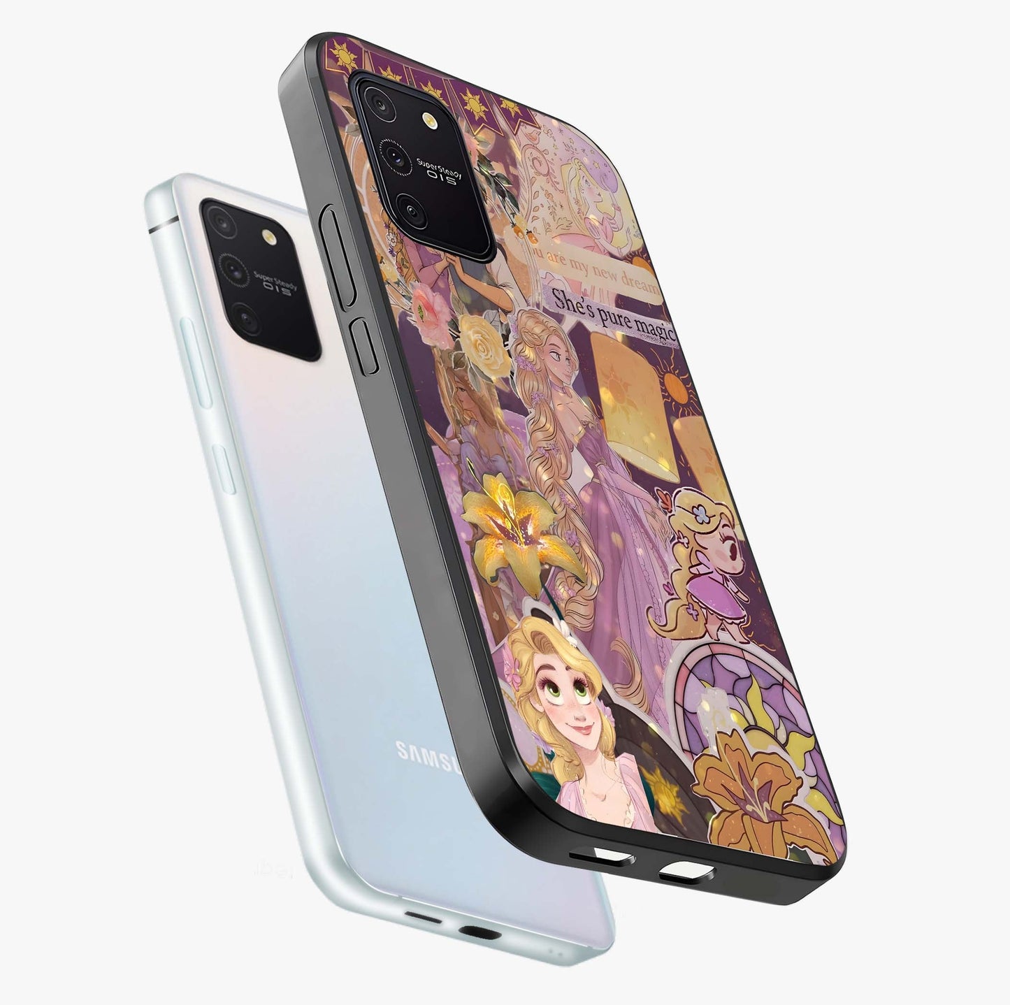 Magical Tangled Dream Glass Case displayed in angled mockup highlighting whimsical fantasy design with magical aesthetic.