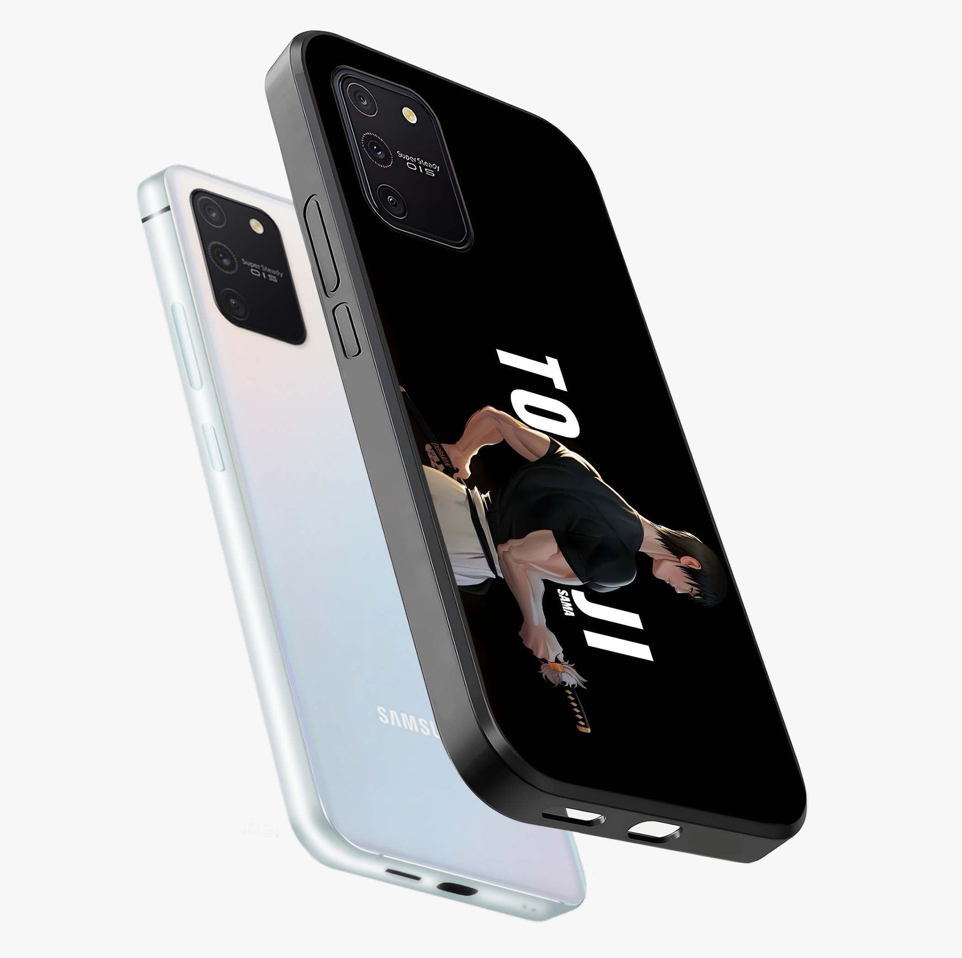 Midnight Blade Resolve Glass Case displayed in angled mockup highlighting powerful blade illustration with dramatic dark aesthetic.